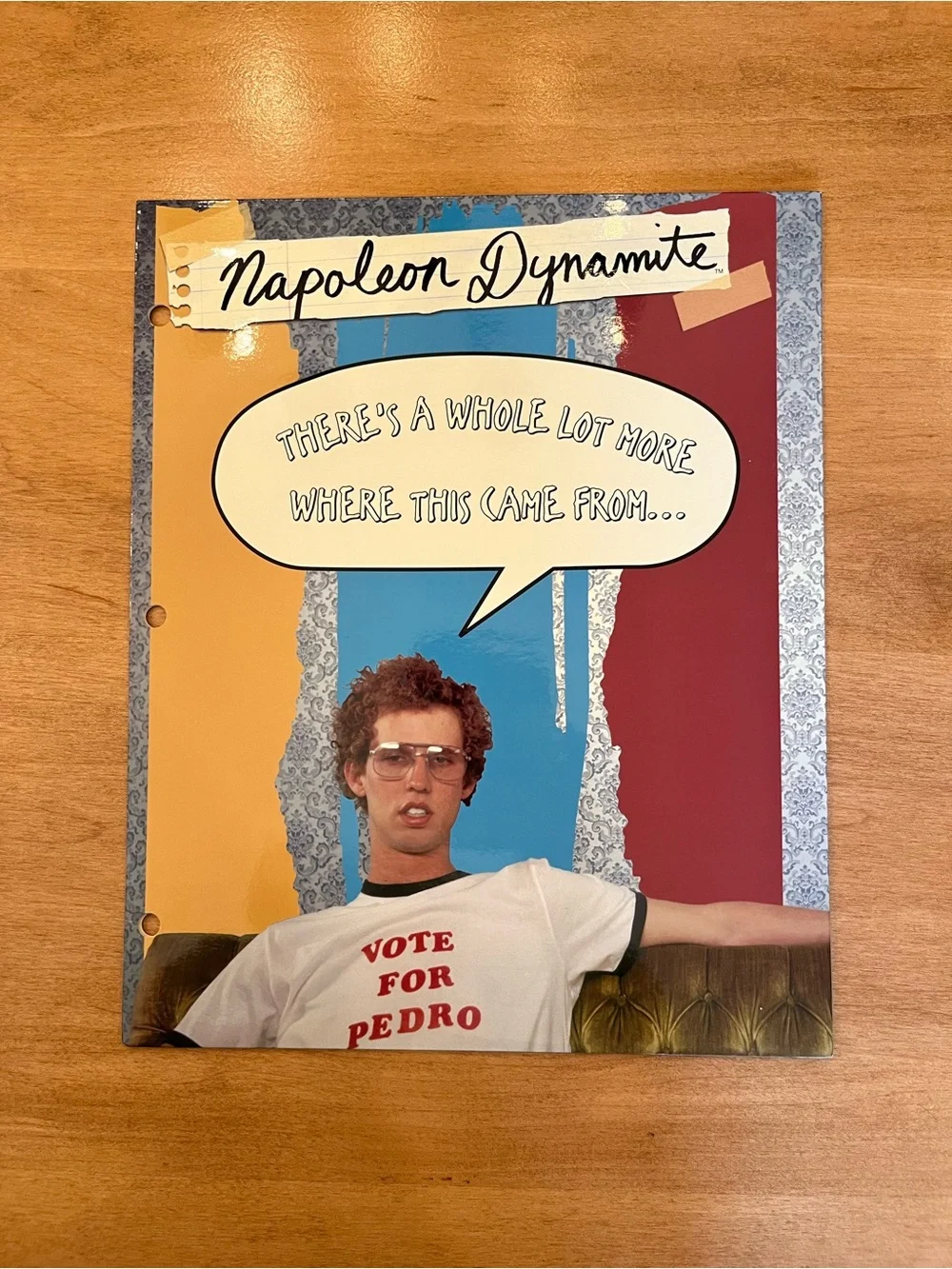 Vintage 2005 school folders (set of two) with Napoleon Dynamite graphics - NWOT